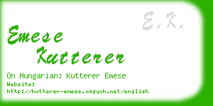 emese kutterer business card